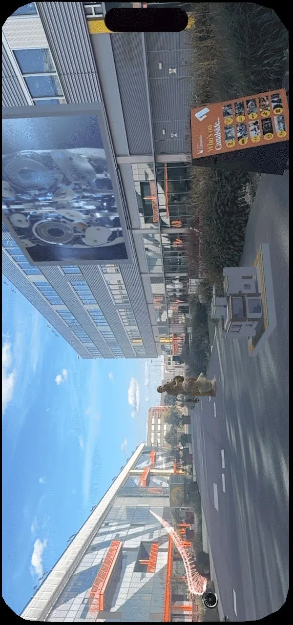 AR content on the streets of Here East