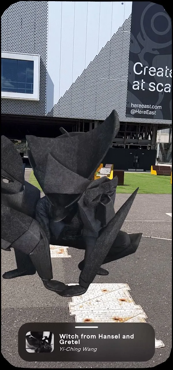 AR artwork at Here East